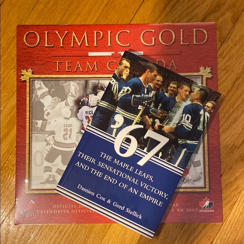 '67 Maple Leafs Book and Olympic Gold Team Canada Calendar Set